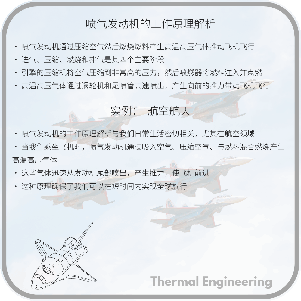 喷气发动机的工作原理解析