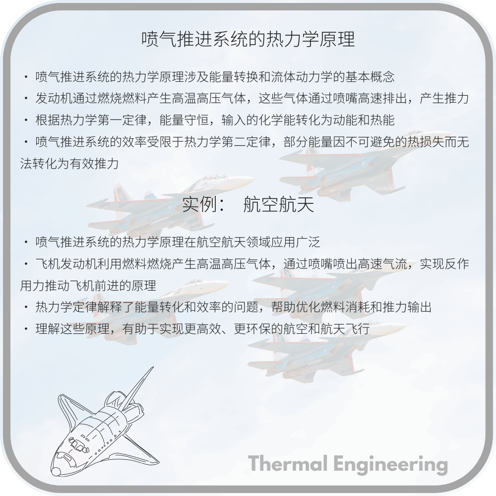 喷气推进系统的热力学原理