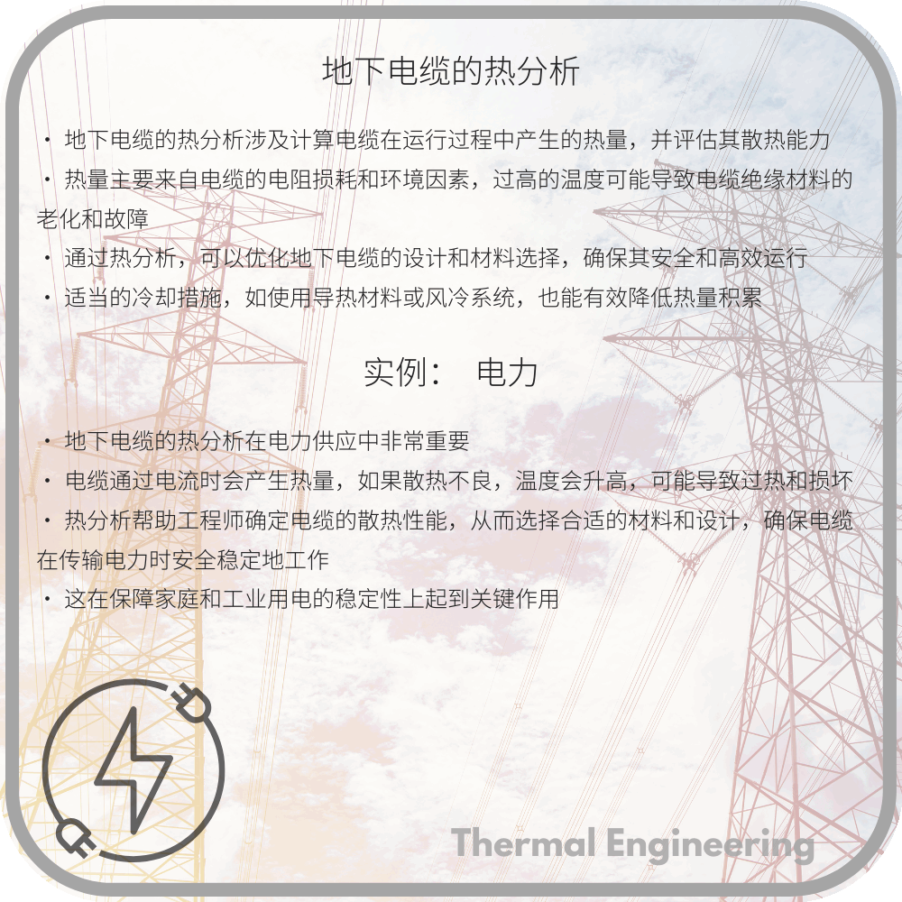 地下电缆的热分析