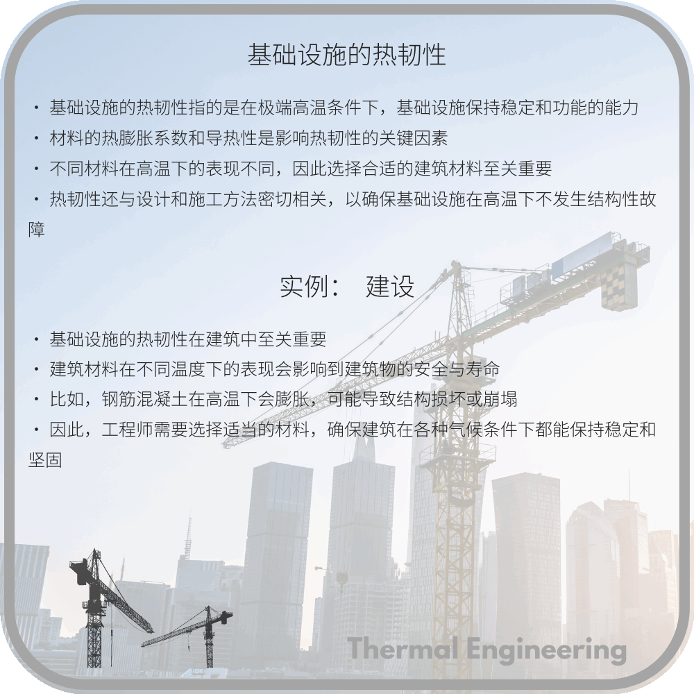 基础设施的热韧性