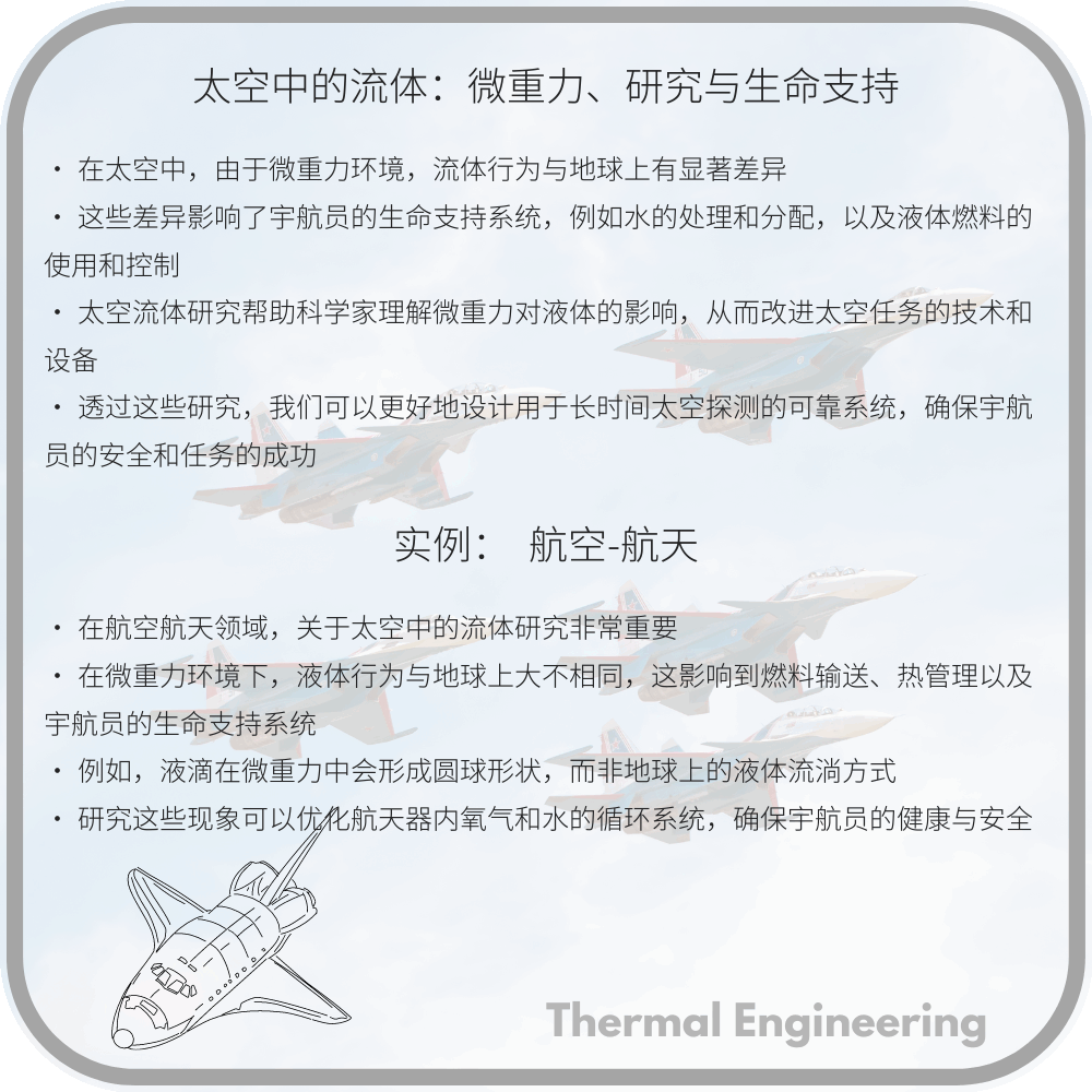 太空中的流体：微重力、研究与生命支持