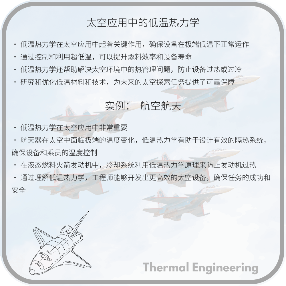 太空应用中的低温热力学