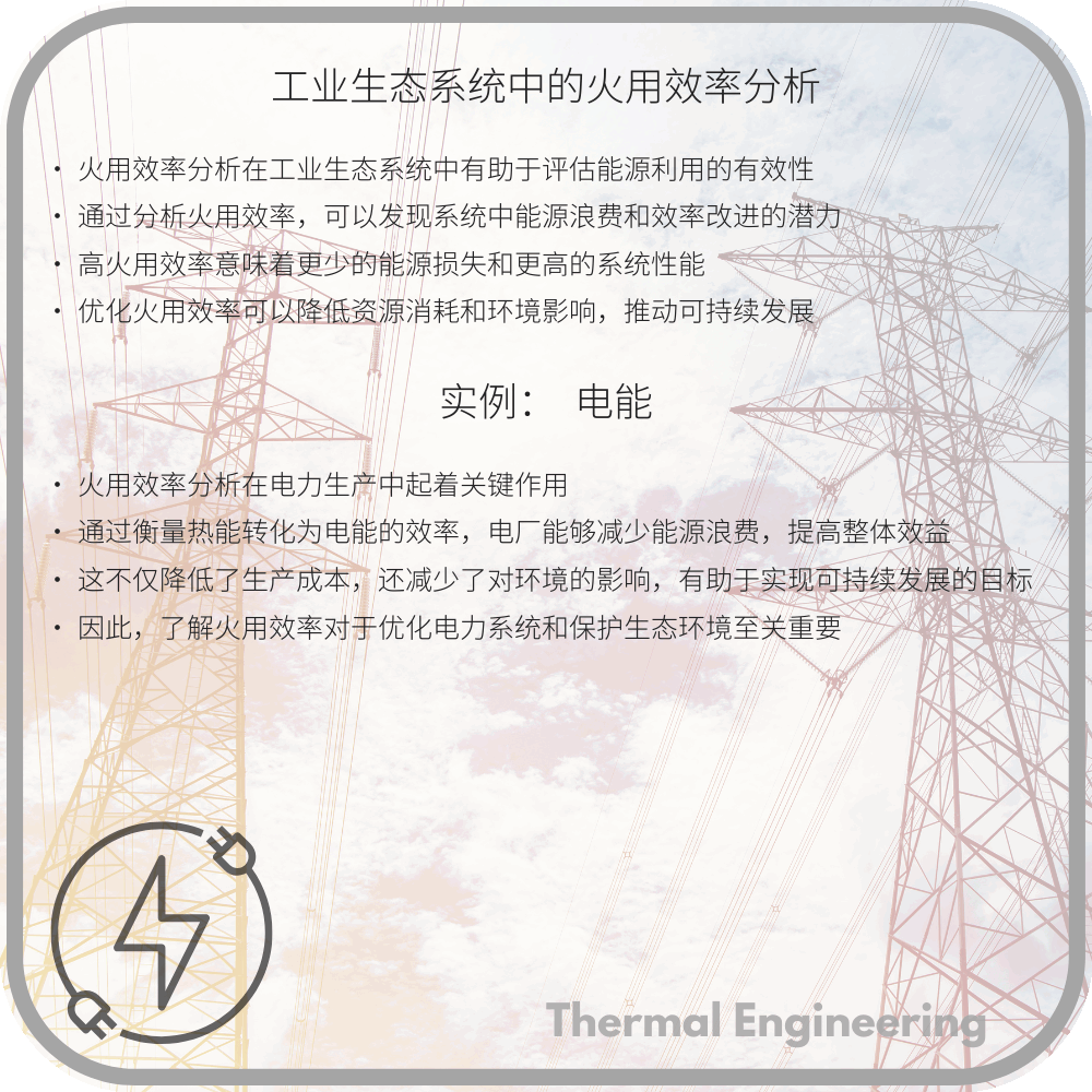 工业生态系统中的火用效率分析