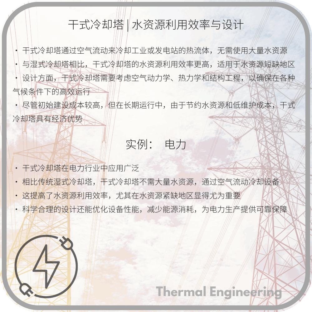 干式冷却塔 | 水资源利用效率与设计