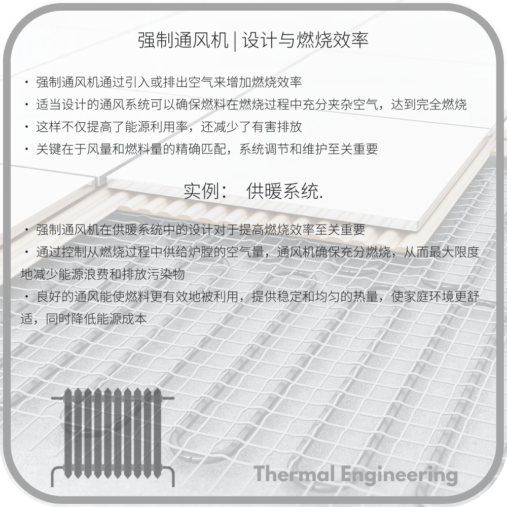 强制通风机 | 设计与燃烧效率