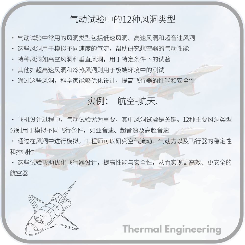 气动试验中的12种风洞类型