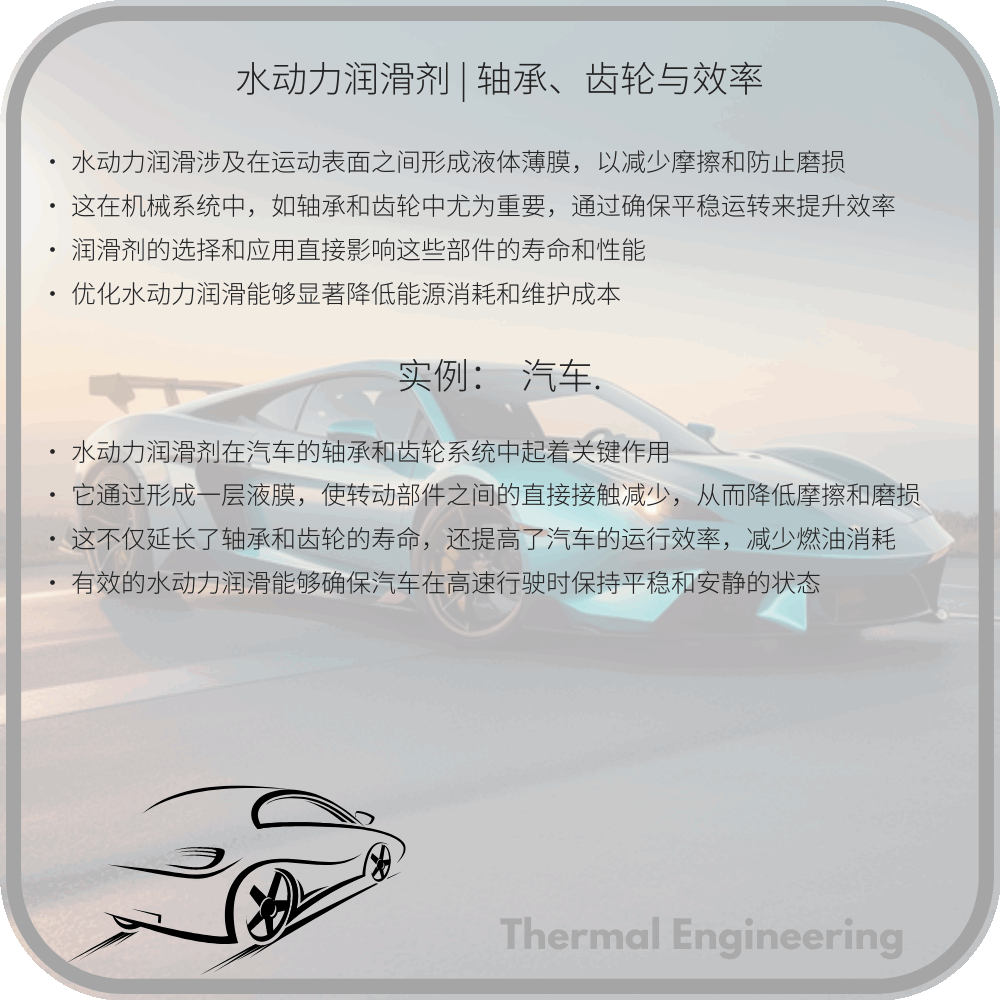水动力润滑剂 | 轴承、齿轮与效率