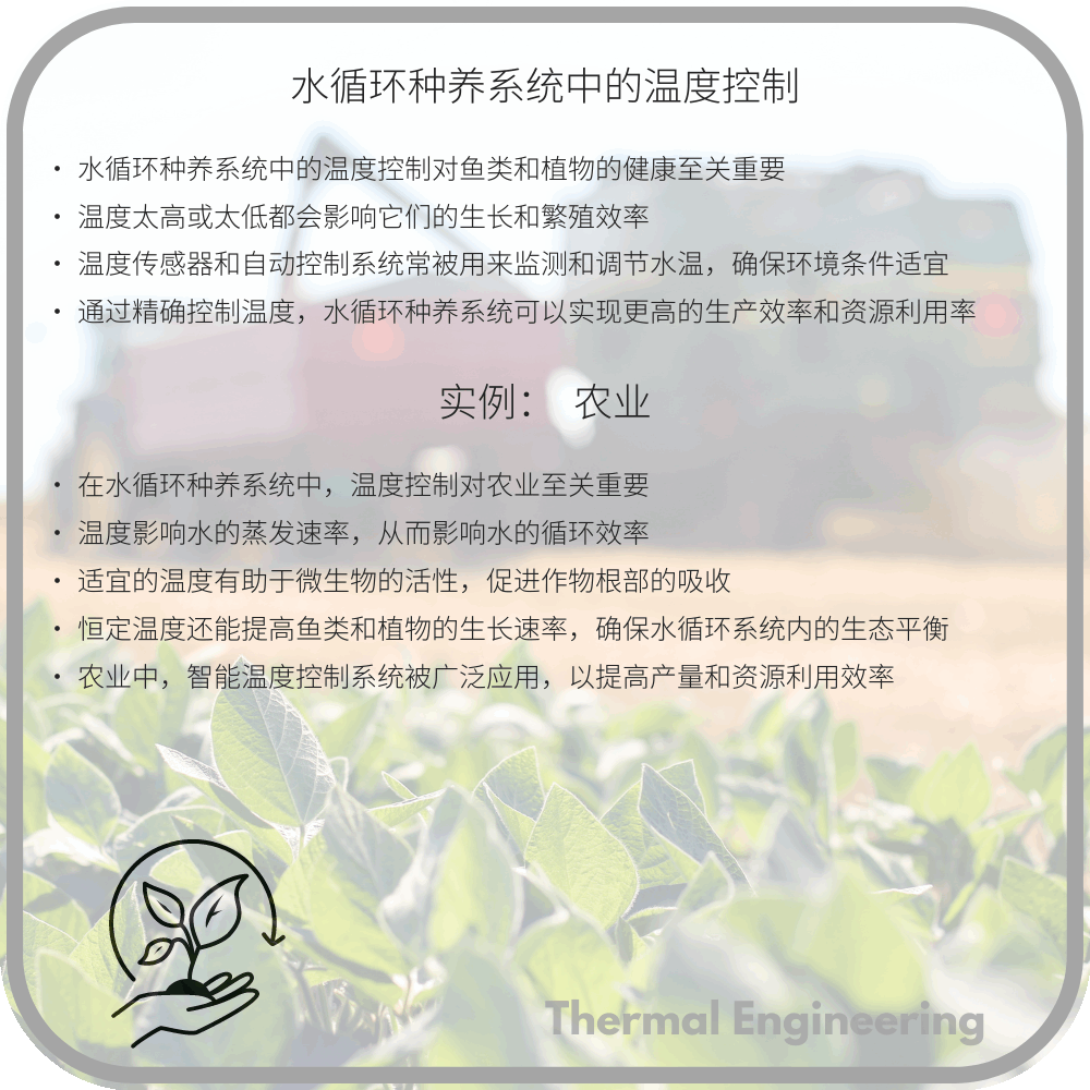 水循环种养系统中的温度控制