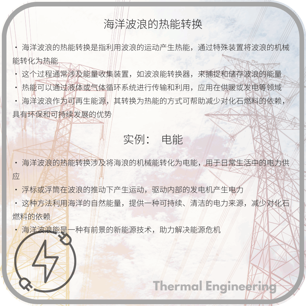 海洋波浪的热能转换