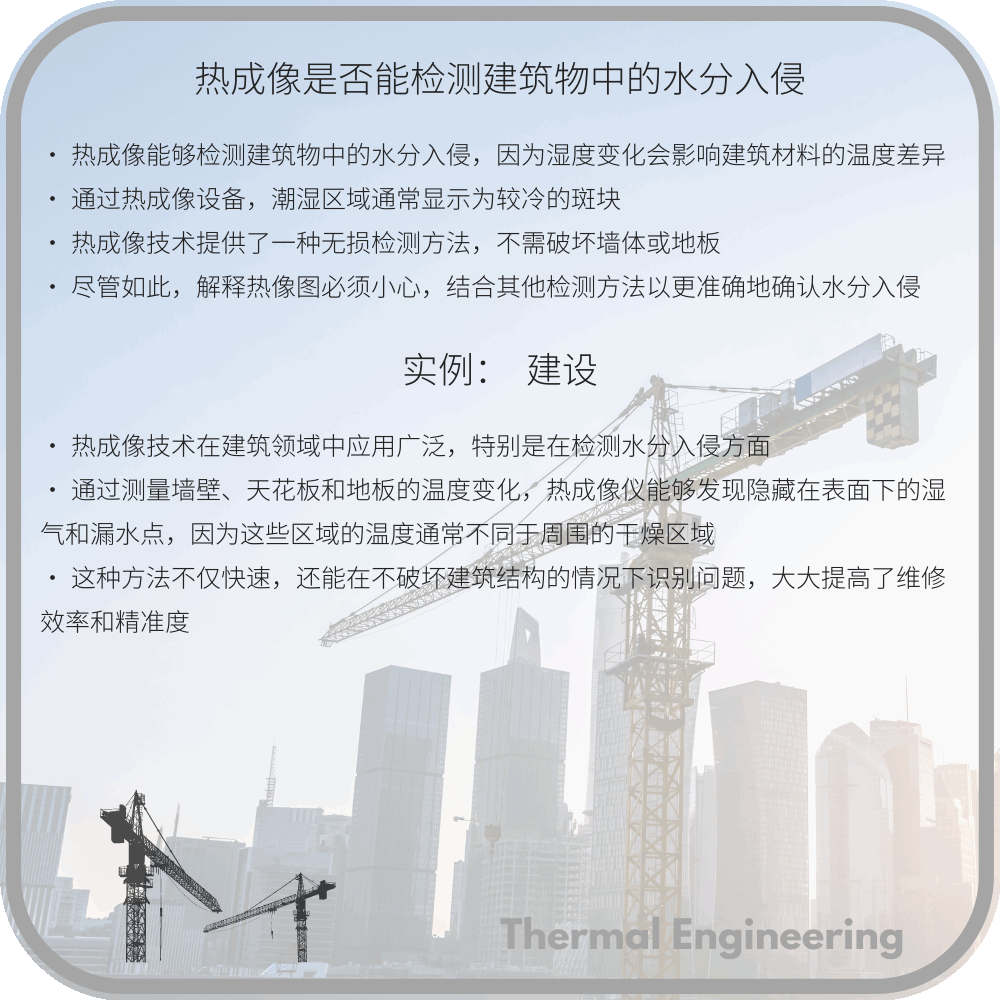 热成像是否能检测建筑物中的水分入侵