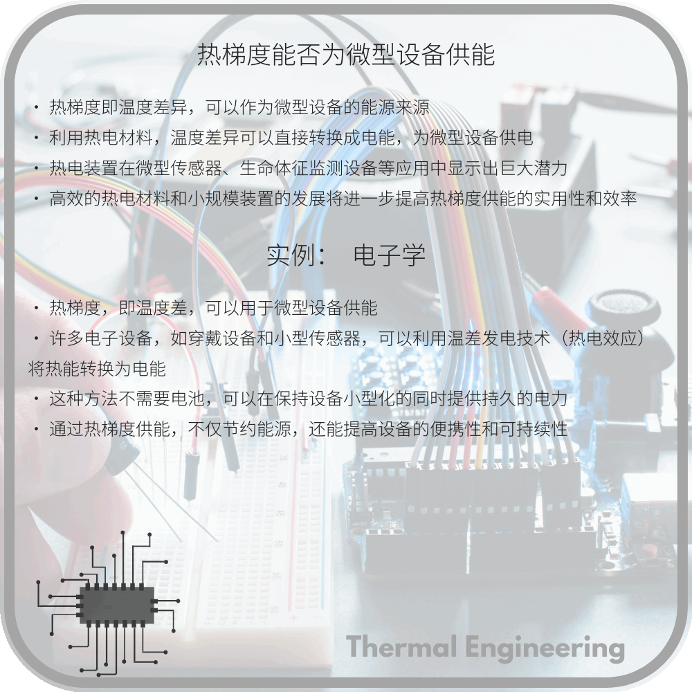 热梯度能否为微型设备供能