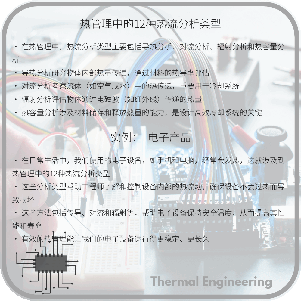 热管理中的12种热流分析类型
