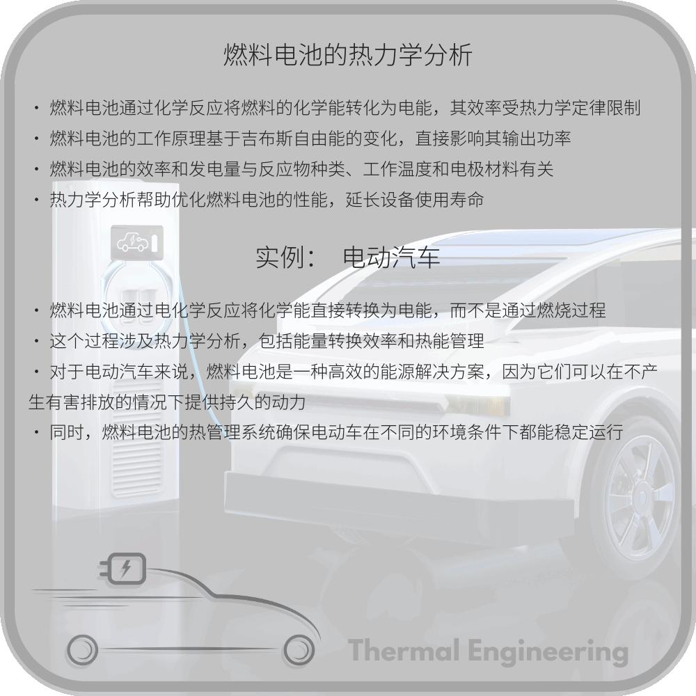 燃料电池的热力学分析
