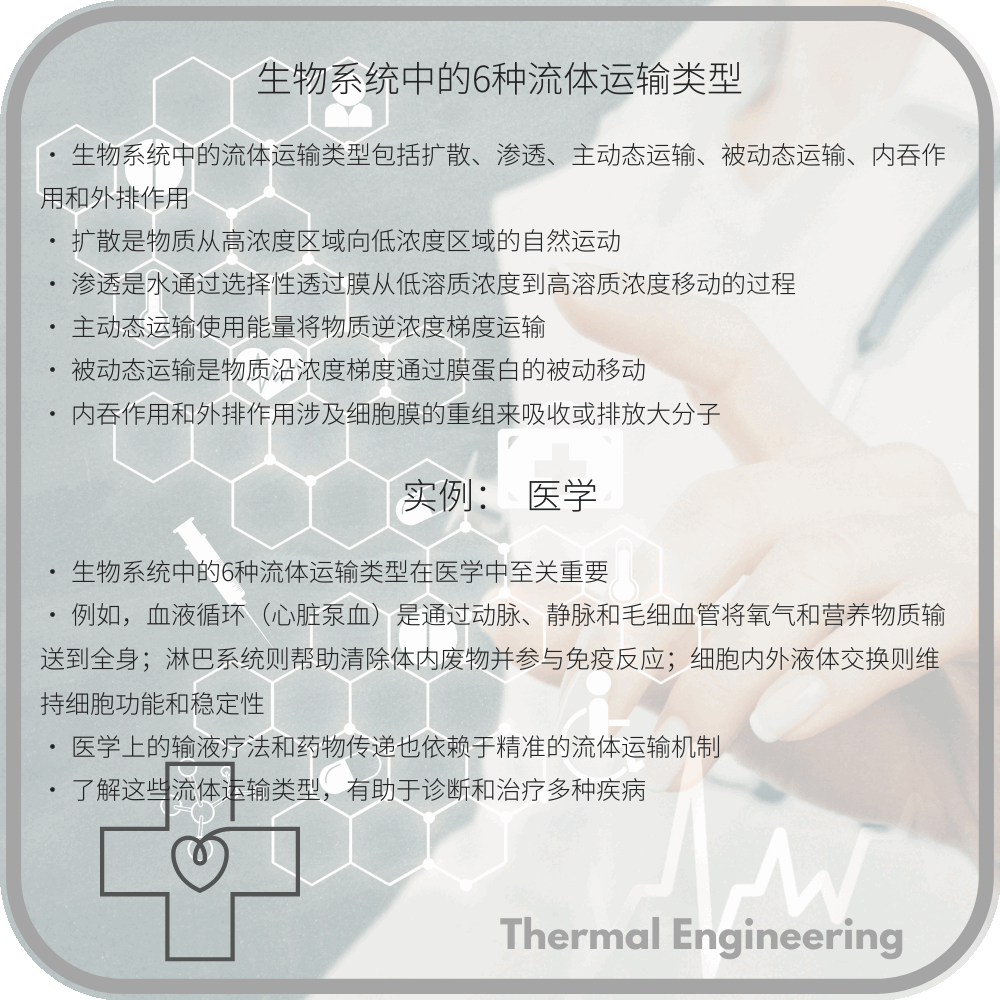 生物系统中的6种流体运输类型