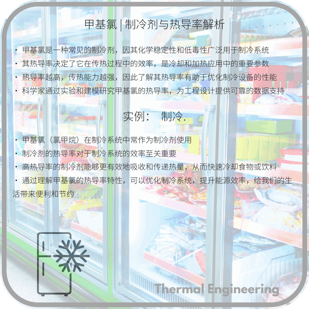 甲基氯 | 制冷剂与热导率解析