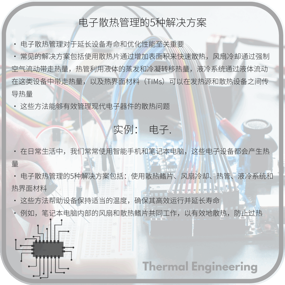 电子散热管理的5种解决方案