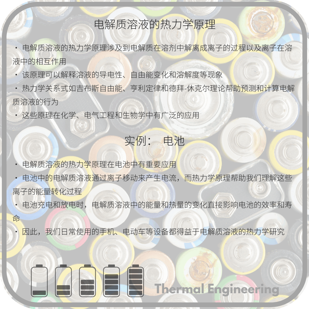 电解质溶液的热力学原理