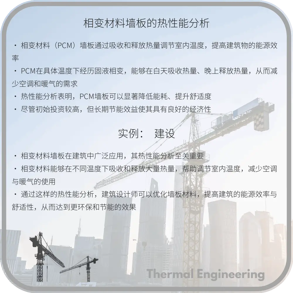 相变材料墙板的热性能分析