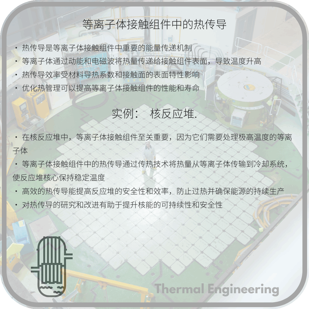 等离子体接触组件中的热传导