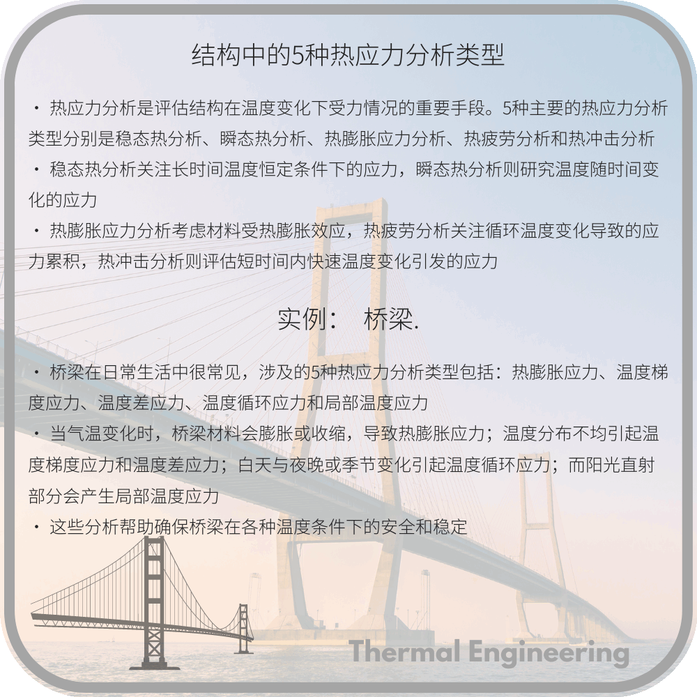 结构中的5种热应力分析类型
