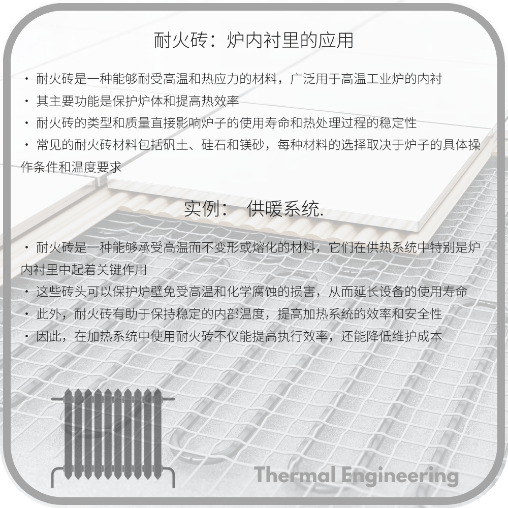耐火砖:炉内衬里的应用