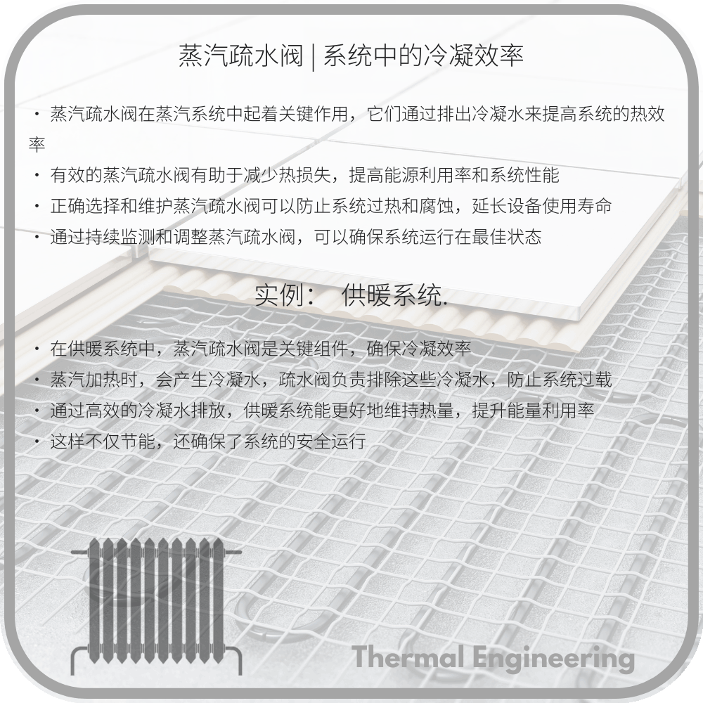 蒸汽疏水阀 | 系统中的冷凝效率