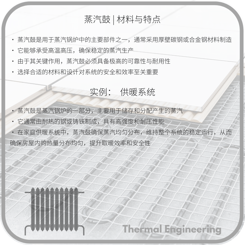 蒸汽鼓 | 材料与特点