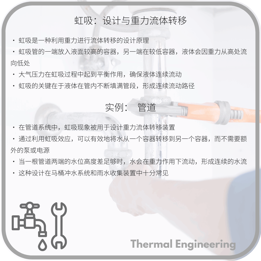 虹吸:设计与重力流体转移