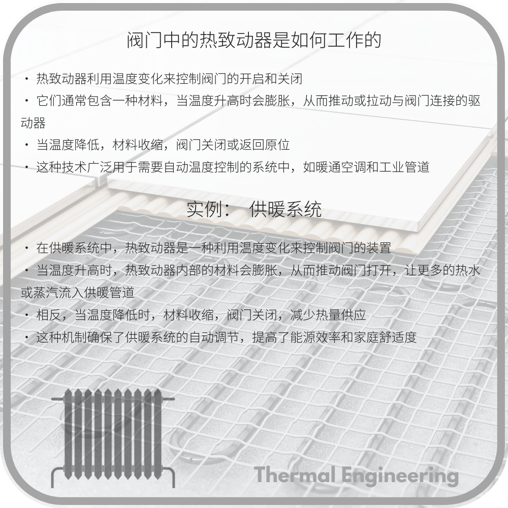 阀门中的热致动器是如何工作的
