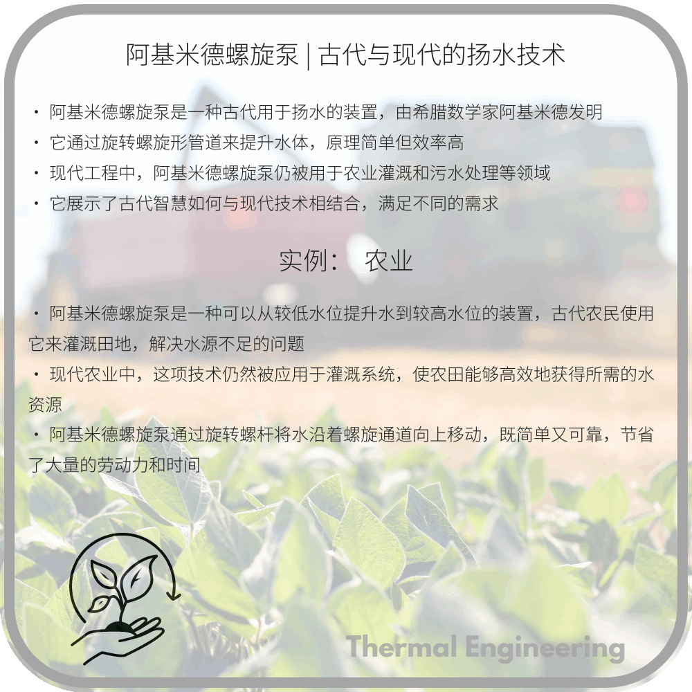 阿基米德螺旋泵 | 古代与现代的扬水技术